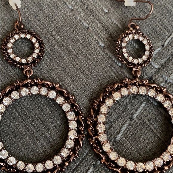 ♥️Brown Statement Earrings - Picture 2 of 3